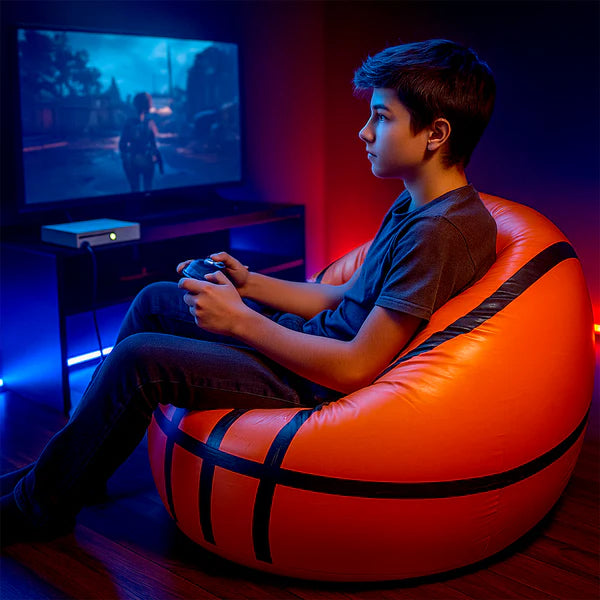 Foldable Cartoon Style Sofa Chair Ball Chair for Adults Kids Size 110×85 cm