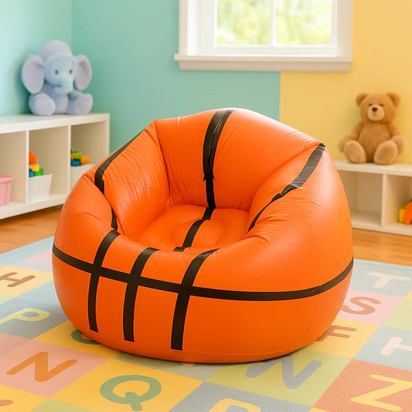 Foldable Cartoon Style Sofa Chair Ball Chair for Adults Kids Size 110×85 cm